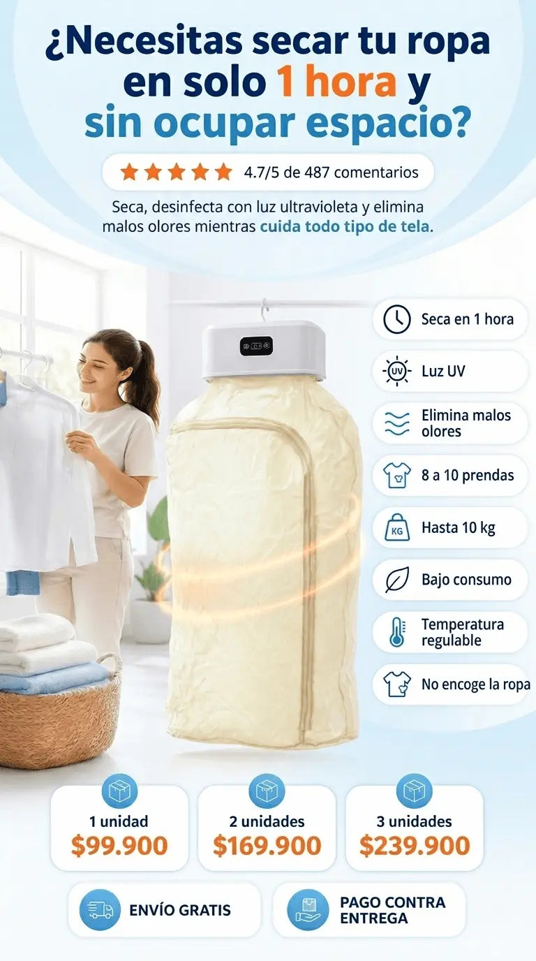 SUPER SECADORA PARA ROPA PORTATIL